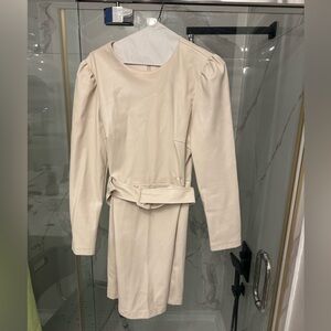 Vanilla leather dress